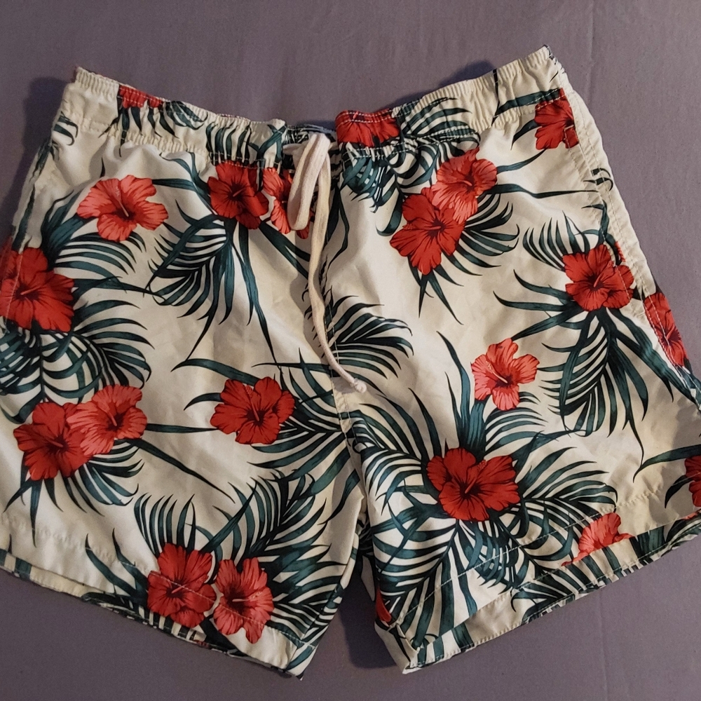 H&M Swim Shorts, Men's size Medium Floral Print H&M Swim Shorts